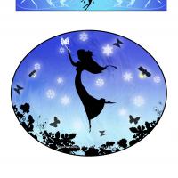 Fairy with Blue Background Iron-on Transfer