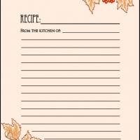 Fall Recipe Card