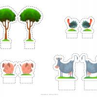 Farm Animals And Trees Paper Craft