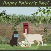 Father's Day Greeting Delivered By The Dogs