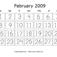 February 2009 Writing Calendar