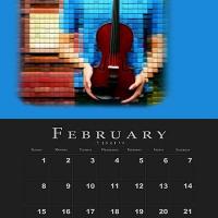 February Music Theme Calendar