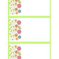Floral Contact Cards