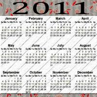 Floral Themed Pocket Calendar