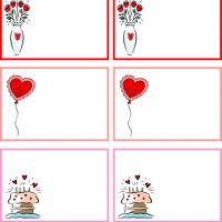 Flower, Balloon and Cake for Valentine's Day