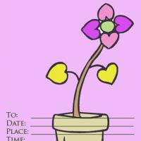 Flower Pot Invitation
