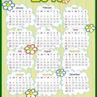 Flowers and Grass 2013 Calendar