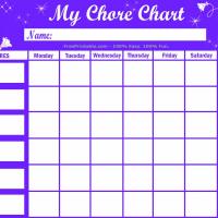 Flowers and Stars Chore Chart