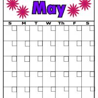 Flowers For May Blank Calendar