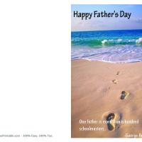 Footprints in the Sand Father's Day Greeting