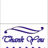 Formal Thank You With Blue Graphics
