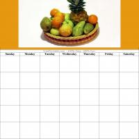 Fruits Blank Calendar