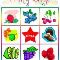 Fruity Bingo Card 1