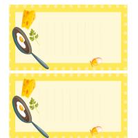 Frying Egg Recipe Cards