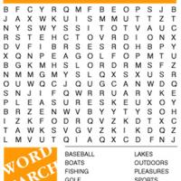 Fun And Recreation Word Search