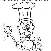 Funny Chef Coloring Sheet