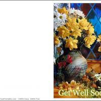 Get Well Soon Card With Flowers