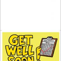 Get Well Soon Greeting With Medical Clipboard