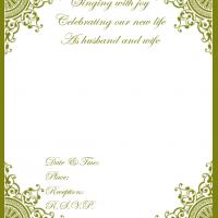 Gold Formal Wedding Invitation
