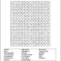 Good And Bad Word Search