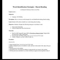 Grade 1 Language: Word Identification Strategies