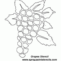 Grape Bunch Stencil