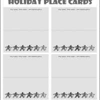 Gray Gingerbread Man Place Cards