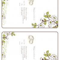 Green and Brown Bloom Fill-in Card Invitation