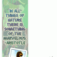 Half-Fold Bookmark with Aristotle Quote