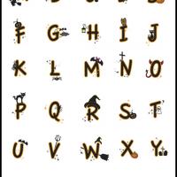 Halloween Alphabet for Scrapbook
