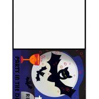 Halloween Bat Party Invitation Cards