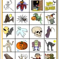Halloween Bingo Tiles