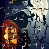 Halloween Night with Glowing Jack-O-Lantern