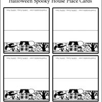 Halloween Spooky House Place Cards