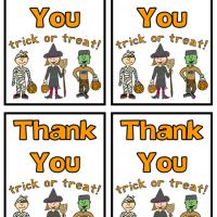 Halloween Trick or Treat Thank You Card