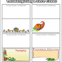 Happy Thanksgiving Place Cards