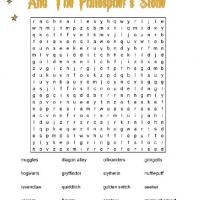 harry potter and the philosophers stone word search