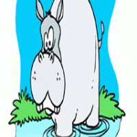 Hippo Bookmark and Name Tag