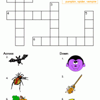 Holloween Crossword Picture For Kids