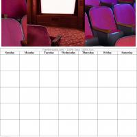 Home Theater Blank Calendar