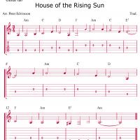 House Of The Rising Sun Guitar Sheet