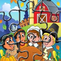 Indians and Pilgrims Thanksgiving Puzzle