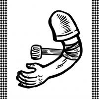 Injured Elbow Flash Card