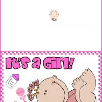 It's a Girl Dotted Card