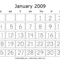 January 2009 Writing Calendar