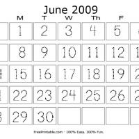 June 2009 Writing Calendar