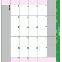 June 2013 Planner Calendar