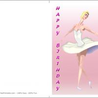 Just For You Ballerina Birthday Card