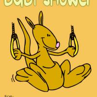 Kangaroo Baby Shower Invitation