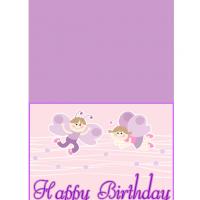 Kids Butterflies Birthday Card